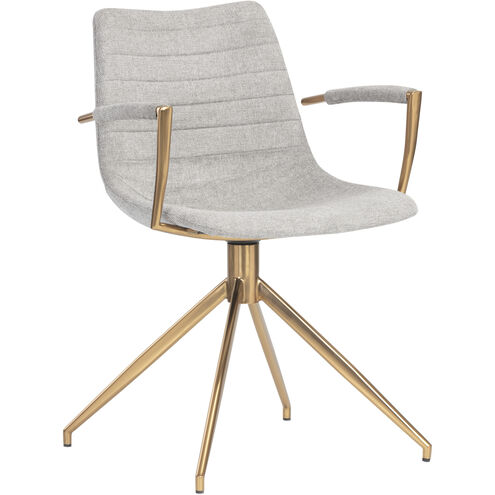 Andres Belfast Heather Grey Swivel Dining Armchair, Swivel